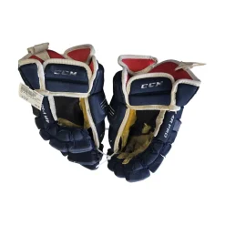Used CCM 4R PRO 14IN GLOVES Senior Gloves Navy Blue 14"