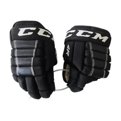 Used CCM 4R YOUTH GLOVES -HOLE- Youth Gloves Black 9"
