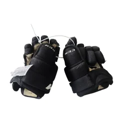 Used CCM 4R YOUTH GLOVES -HOLE- Youth Gloves Black 9"