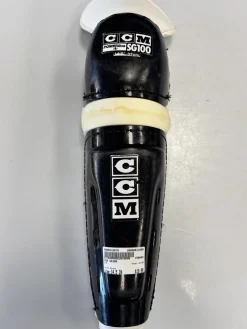 Used CCM SG100 Senior Shin Guards Black 14 1/2"