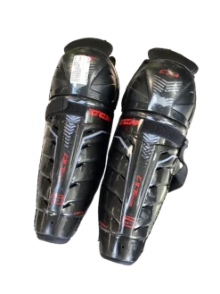Used CCM SHINGARDS Junior Shin Guards Black 12"