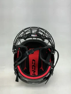 Used CCM TACKS 70 Helmet Cage Combo Black And Red Fits all