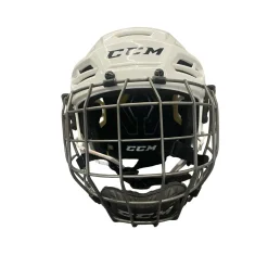 Used CCM TACKS 310 Helmet Cage Combo White SM