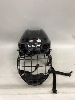 Used CCM TACKS 710 Helmet Cage Combo Black MD