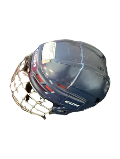 Used CCM TACKS 70 Helmet Cage Combo Navy Blue S/M