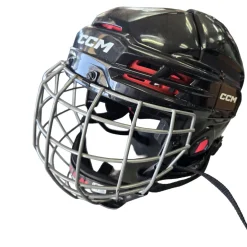 Used CCM TACKS 70 HHC MED Helmet Cage Combo Black MD