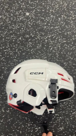 Used CCM TACKS 70 JR Hockey Helmet Only White One Size