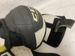 Used CCM TACKS 4052 Junior Shoulder Pads White/Black/Yellow LG