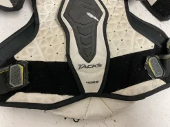 Used CCM TACKS 4052 Junior Shoulder Pads White/Black/Yellow LG