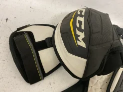 Used CCM TACKS 4052 Junior Shoulder Pads White/Black/Yellow LG