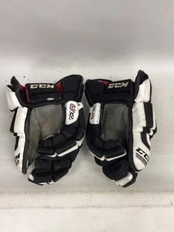 Used CCM U GLOVES Senior Gloves Black And White 15"