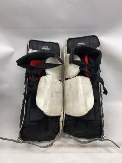 Used CCM YT FLEX Goalie Leg Pads Youth White 24