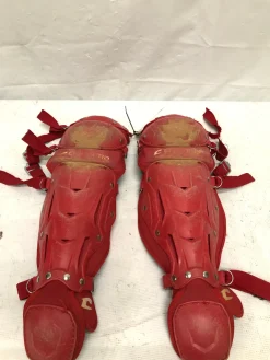 Used Champro S Catchers Leg Guards Red Youth