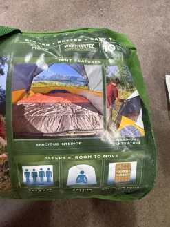 Used Coleman 4 PERSON TENT Multi-person & Family Tent Orange 4-person
