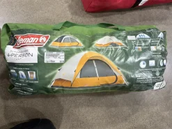 Used Coleman 4 PERSON TENT Multi-person & Family Tent Orange 4-person
