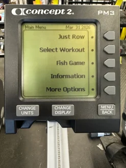 Used Concept 2 PM3 Rowing Machine
