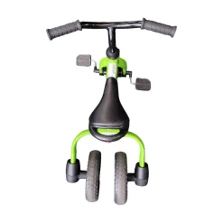 Used CONFIDENT PANDA 2 IN 1 KIDS BIKE Training Wheel Bike Boys Green 12"