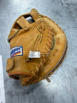 Used Cooper CATCHERS GLOVE BB/SB Catchers RH Throw Tan 35