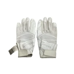 Used Cutters BB/SB Batting Gloves White SM