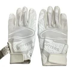 Used Cutters BB/SB Batting Gloves White SM