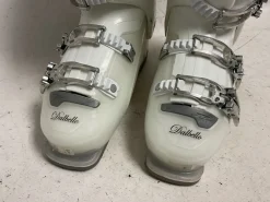 Used Dalbello ASPIRE 57 Womens DH Ski Boot Grey And White 260 MP - M08 - W09