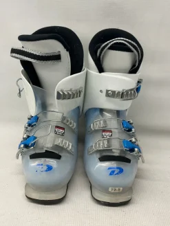 Used Dalbello GAIA 3 Girls DH Ski Boot Carolina Blue And White 195 MP - Y13