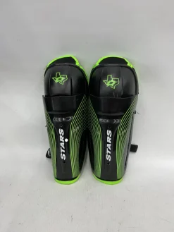 Used DALLAS STARS SHIN PAD 9IN Youth Shin Guards Black 9"