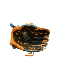 Used DICKS SPORTING GOODS BB/SB Glove RH Throw Black And Carolina Blue 8"