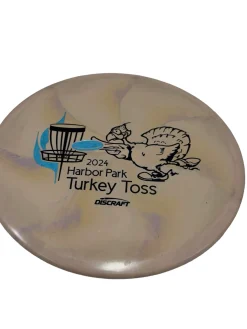 Used Discraft Buzzz 2024 HARBOR PARK TURKEY TOSS Disc Golf Mid-Range Tan 170g