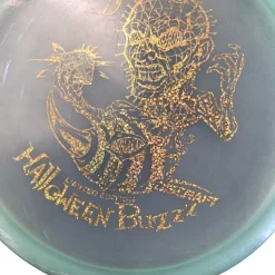 Used Discraft NEEDLEHEAD HAWLLOWEEN BUZZ Disc Golf Mid Range Turquoise