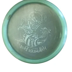 Used Discraft NEEDLEHEAD HAWLLOWEEN BUZZ Disc Golf Mid Range Turquoise