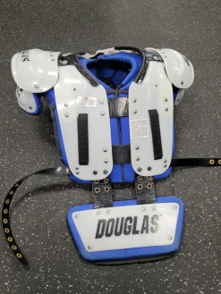 Used Douglas Z-25 FB Shoulder Pads White SM