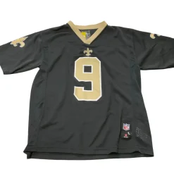 Used DREW BREES SAINTS JERSEY FB Top Youth Black LG