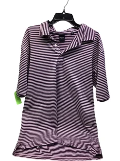 Used DUNNING XL PNK/BLU GOLF POLO S.S. Golf Shirt M Pink And Navy Blue XL
