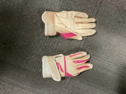 Used Easton BB/SB Batting Gloves Pink XS