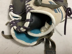 Used Easton Black Magic BMFP125 LH Throw Fastpitch Gloves Black And Sky Blue 12 1/2"