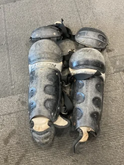 Used Easton Catchers Leg Guards Black Youth