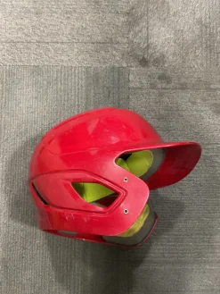 Used Easton CYCLONE HELMET Batting Helmet No Mask Red M/L