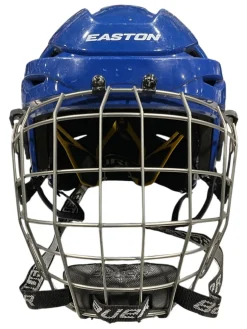 Used Easton E400 Helmet Half Visor Combo Royal Blue MD