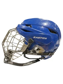 Used Easton E400 Helmet Half Visor Combo Royal Blue MD