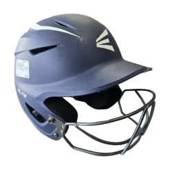 Used Easton ELITE SENIOR HELMET 7 1/8 -7 1/2 Batting Helmet w/Mask Navy Blue One Size