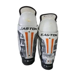 Used Easton MAKO YOUTH SHIN GUARDS Youth Shin Guards White 8"