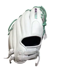 Used Easton PRO COLLECTION PCFP1150-2WG RH Throw Fastpitch Gloves White 11 1/2