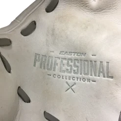 Used Easton PROFESSIONAL COLLECTION NEVER USED RH Throw Fastpitch Gloves Grey 12"