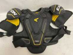 Used Easton STEALTH 75S Senior Shoulder Pads Black And Yellow LG
