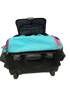 Used Easton THE VOYAGER Wheeled Baseball & Softball Bag Aqua And Pink