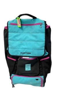 Used Easton THE VOYAGER Wheeled Baseball & Softball Bag Aqua And Pink