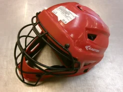 Used Easton YOUTH Catchers Leg Guards Red Youth