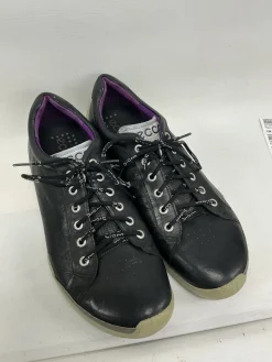 Used Ecco Mens Golf Shoes Black Senior 10.5