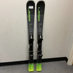 Used Elan ELEMENT Boys DH Ski/Binding Black And Neon Green 120 cm